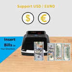 AL-130 Small Portable Money Detector for USD Euro, Specifications:US Plug, US Plug