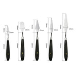 5-in-1 QST EXPRESS Künstlerbedarf Farbtonungs-Edelstahlschaber, 5-in-1 (Schwarz)