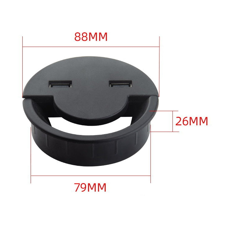 60mm Desktop-Kabeldurchlass USB-Kabel-Organizer Runde Kabelführung, 60mm