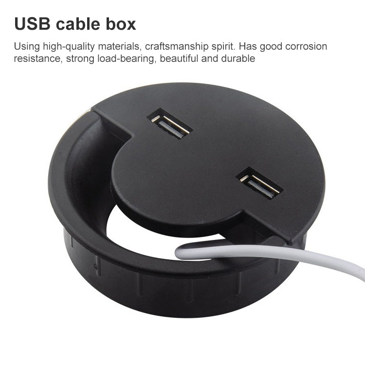 60mm Desktop-Kabeldurchlass USB-Kabel-Organizer Runde Kabelführung, 60mm