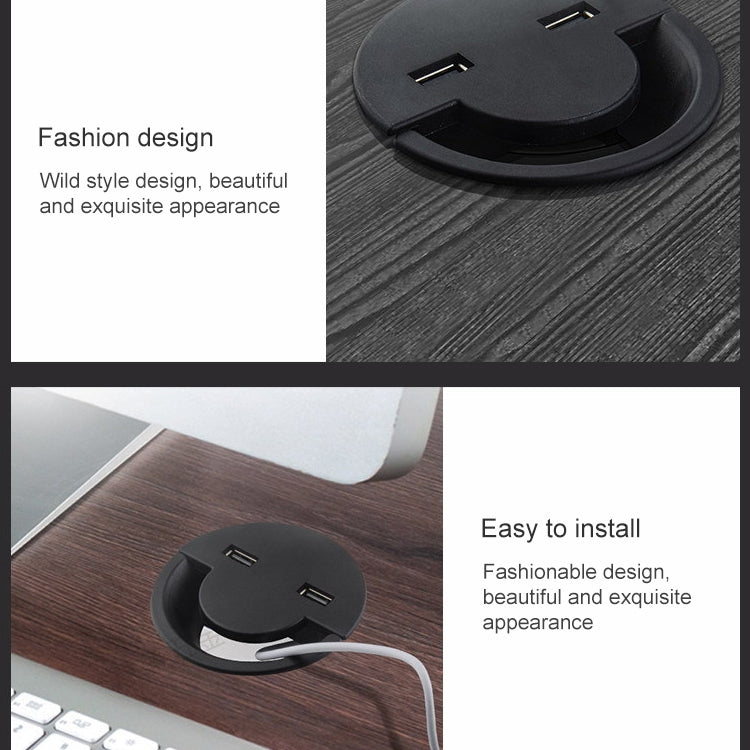 60mm Desktop-Kabeldurchlass USB-Kabel-Organizer Runde Kabelführung, 60mm