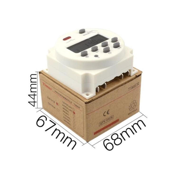 CN101A DC12V Mikrocomputer Zeitschalter Digital LCD Strom-Timer, DC12V