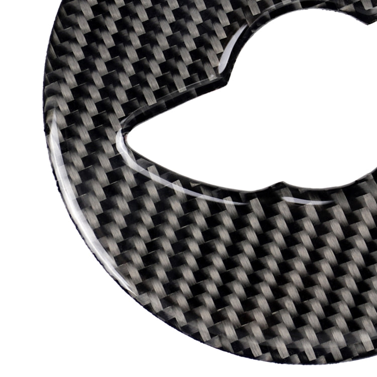 Car Steering Wheel F Chassis Logo Carbon Fiber Decorative Sticker for BMW Mini Cooper F55 / F56 / F60 / Countryman F60, For BMW MINI R56