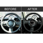 Car Steering Wheel F Chassis Logo Carbon Fiber Decorative Sticker for BMW Mini Cooper F55 / F56 / F60 / Countryman F60, For BMW MINI R56