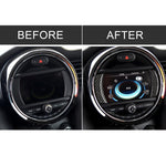 2 PCS Car F Chassis Navigation Panel Carbon Fiber Decorative Sticker for BMW Mini Cooper Countryman Clubman F54 / F55 / F56 / F60, For BMW Mini F55
