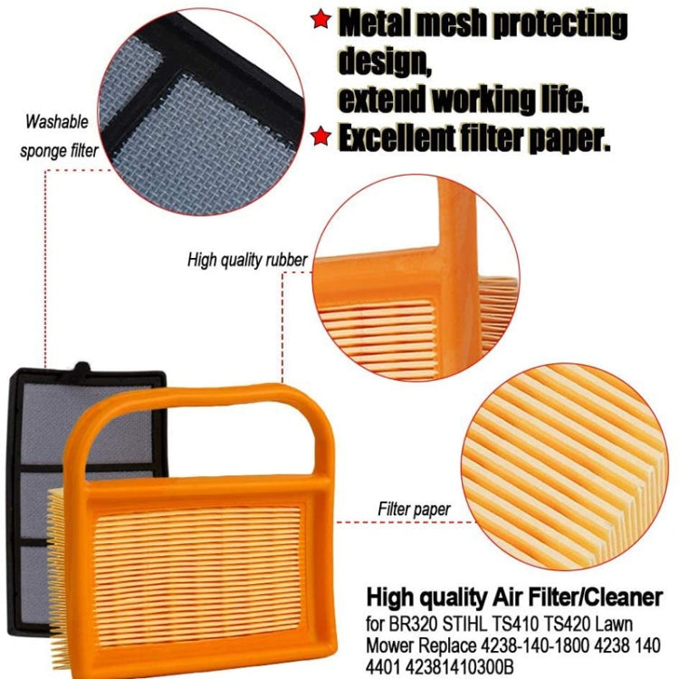 Luftfilter-Reiniger für Stihl TS410 420 480 500i Betonschneid-Winkelschleifer Ersatz 4238 141 0300 Stens 605-555 Rotary 12716, Für Stihl TS410 420