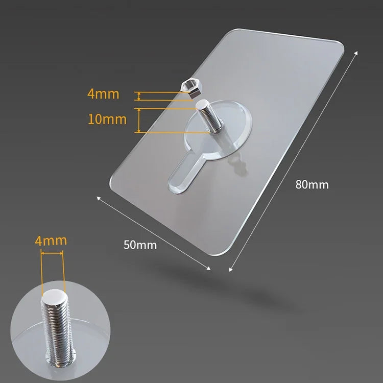 Schraubhaken zum Aufhängen an der Wand, ohne Bohren, Schraubenlänge: 10 mm, 10 mm