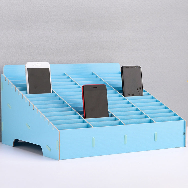 Holz-Mobiltelefon-Folienständer mit mehreren Fächern, Desktop-Display-Rack, 60 Fächer, Größe: 41,7x34,5x23cm, 60 Fächer, Rosa, 60 Fächer, Grün, 60 Fächer, Blau
