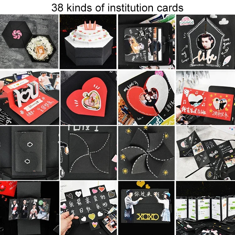 DIY-Fotoalbum in Herzform – Überraschungs-Geschenkbox mit Hüpfeffekt