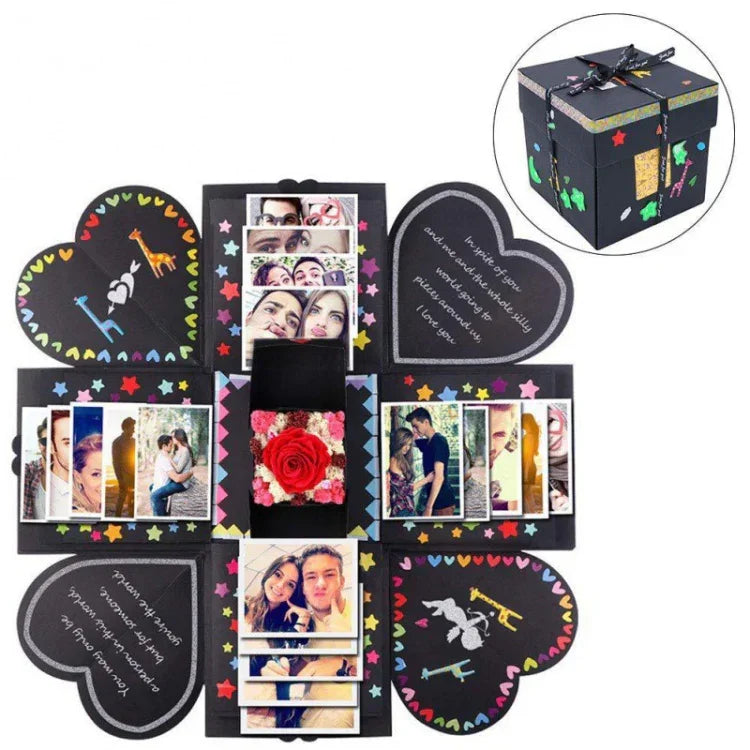 Kreatives DIY-Fotoalbum, handgefertigt, Erinnerungsbuch, Überraschungs-Explosions-Geschenkbox, fertige Version + PVC-Version, handgefertigtes Fotoalbum