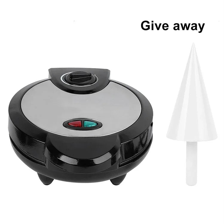 Elektrischer Eierrollen-Maker, DIY-Eiswaffelmaschine, Knusprige-Omelett-Maschine, Pfannkuchenmaschine, EU-Stecker