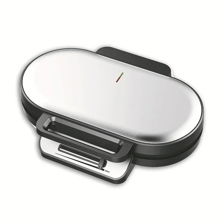 Waffeleisen mit Doppelplatte, Heizfunktion, Mini-Frühstücksmaschine, Sandwich- und Kuchenbackautomat für den Haushalt, EU-Stecker