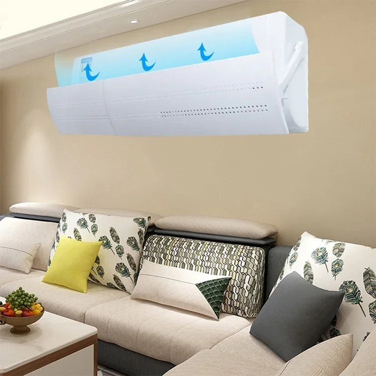 Universeller, wandmontierter Windabweiser für Klimaanlagen im Schlafzimmer, verhindert direktes Ausblasen, Ausführung mit abgerundeten Ecken (Y-Version)