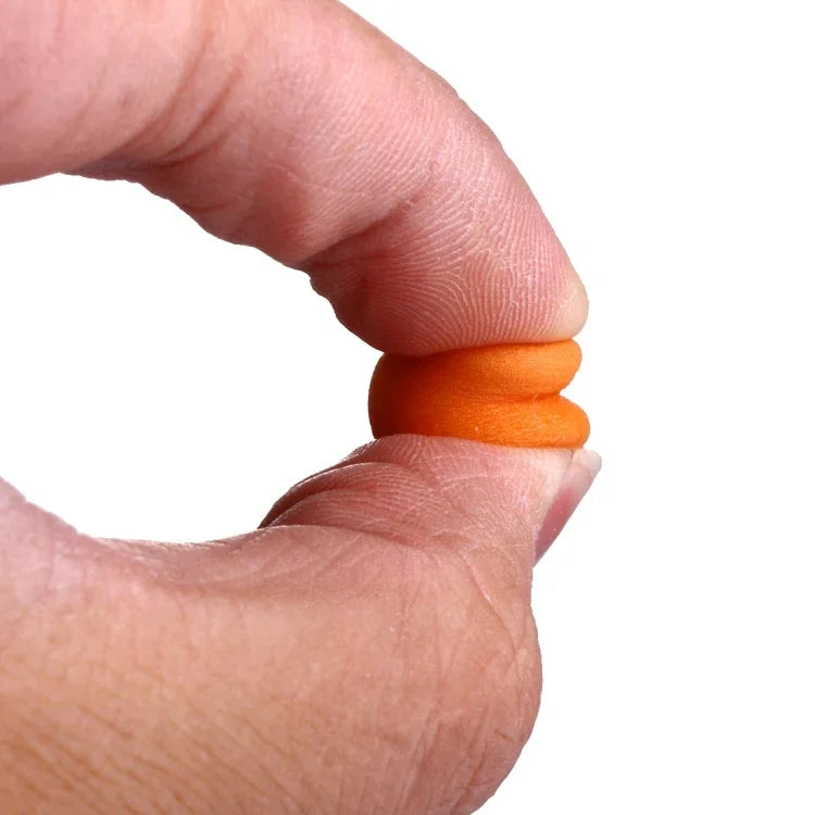 Zehn Paar ungiftige orangefarbene Ohrstöpsel aus weichem Memory-Schaumstoff zum Schlafen