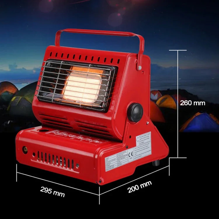 Multifunktionaler tragbarer Outdoor-Camping-Heizofen Gasbrenner, betrieben mit zwei Gaskartuschen (nicht im Lieferumfang enthalten), Doppel-Gastank