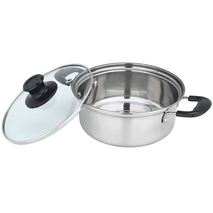Tragbarer Outdoor-Dochtalkoholkocher aus Edelstahl, kleines Einzelkochtopf-Set, Größe: 14cm