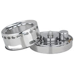 Tragbarer Outdoor-Dochtalkoholkocher aus Edelstahl, kleines Einzelkochtopf-Set, Größe: 14cm