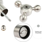 MICLAN Edelstahl 304 Ruderform-Mühle Pfeffermühle, Größe: L, L