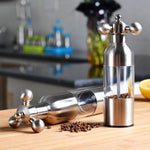 MICLAN Edelstahl 304 Ruderform-Mühle Pfeffermühle, Größe: L, L