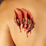 20 Stück S-024 Halloween-Terror-Aufkleber mit realistischen Wunden, Blutspuren, Narben, temporären Tattoos, S-024/20 Stück