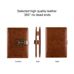 B6 Retro PU-Einband Sailor Notizbuch Tagebuch mit Zahlenschloss
