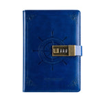 B6 Retro PU-Einband Sailor Notizbuch Tagebuch mit Zahlenschloss