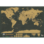 School Teaching Office Supplies Scratch World Map, Size: 82.5 x 59.3cm, Without Flags