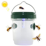 Solarbetriebene LED Fliegen Bienenfalle Insektenfänger Insektenkontrollgerät, Schwarz