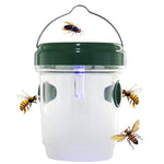 Solarbetriebene LED Fliegen Bienenfalle Insektenfänger Insektenkontrollgerät, Schwarz