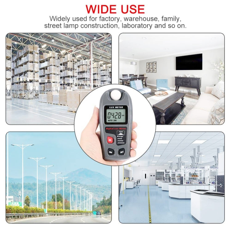 MT-30 LCD tragbares digitales Luxmeter für Fabrik / Schule / Haus verschiedene Anlässe, Messbereich: 0,1-200.000 Lux, MT-30