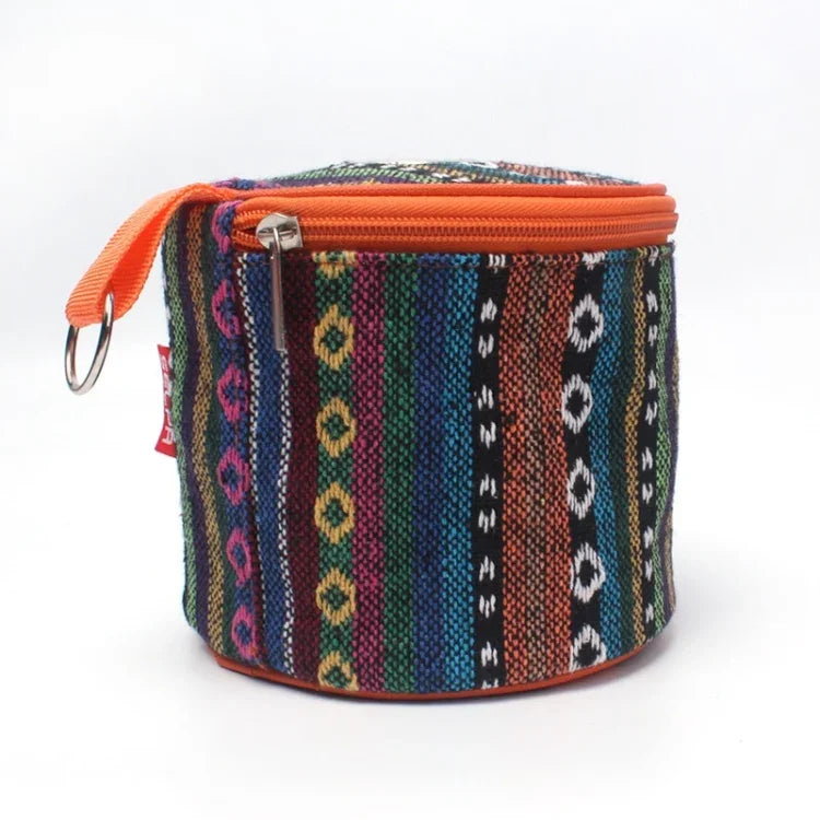 Outdoor Camping Faltbare Stofftaschentuchbox im Ethno-Stil, Aufbewahrungstasche, Größe: 14,5 x 13 cm