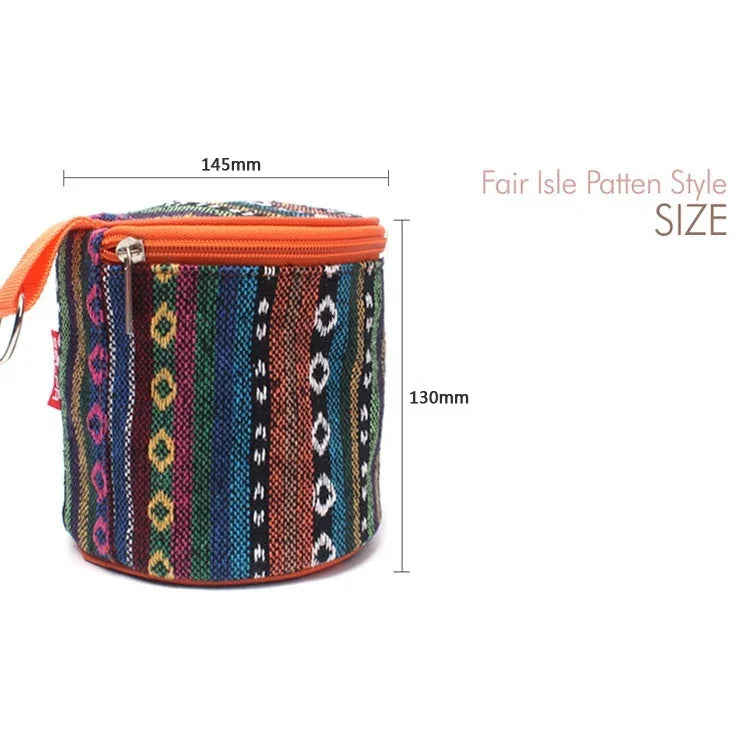Outdoor Camping Faltbare Stofftaschentuchbox im Ethno-Stil, Aufbewahrungstasche, Größe: 14,5 x 13 cm