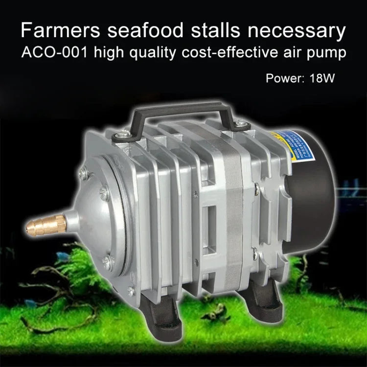ACO-001 18W 38L/Min Elektromagnetische Luftpumpe Kompressor für Meeresfrüchte-Aquarium, Erhöhung des Sauerstoff-Luftstrom-Splitters, US-Stecker, ACO-001