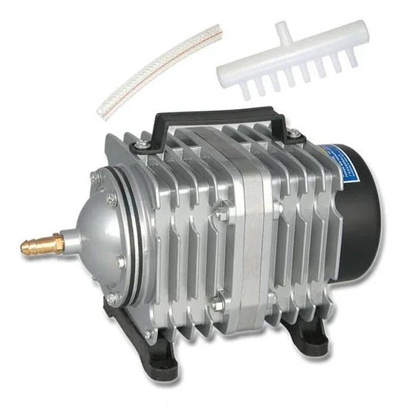 ACO-006 80W 88L/Min Elektromagnetische Luftpumpe Kompressor für Meeresfrüchte Aquarien zur Erhöhung des Sauerstoffgehalts mit Luftstromverteiler, US-Stecker, ACO-006