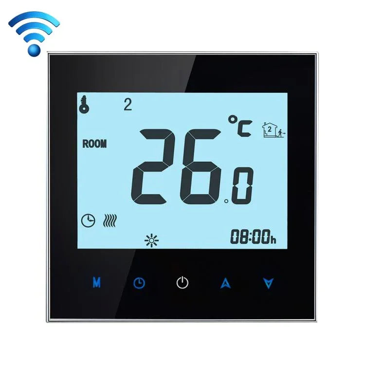 BHT-1000-GB-WIFI 16A Last elektronischer Heizungstyp Touch LCD Digital WiFi Heizraumthermostat mit Sensor, Anzeige Uhr / Temperatur / Perioden / Zeit / Woche / Heizung usw., BHT-1000 16A (Schwarz), BHT-1000 16A (Weiß)