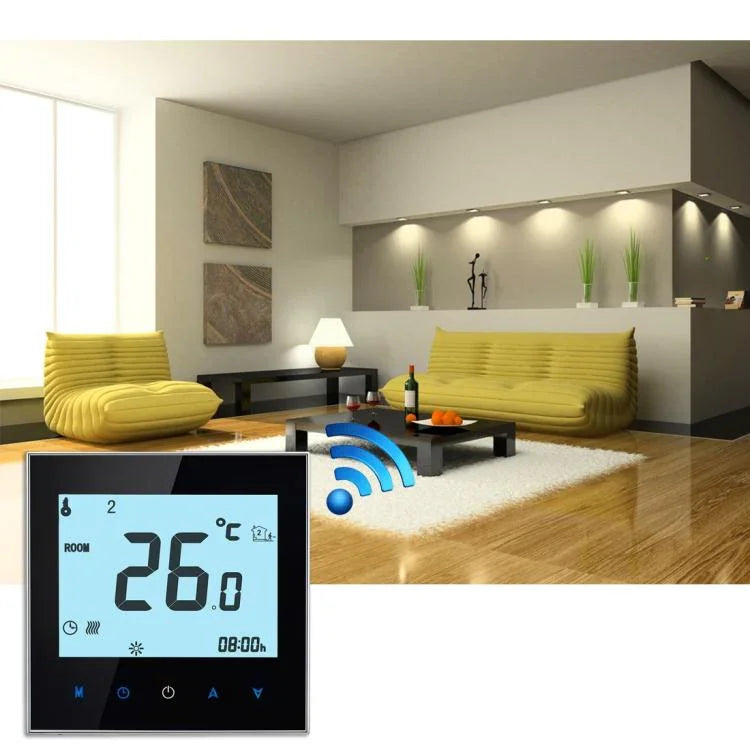 BHT-1000-GB-WIFI 16A Last elektronischer Heizungstyp Touch LCD Digital WiFi Heizraumthermostat mit Sensor, Anzeige Uhr / Temperatur / Perioden / Zeit / Woche / Heizung usw., BHT-1000 16A (Schwarz), BHT-1000 16A (Weiß)