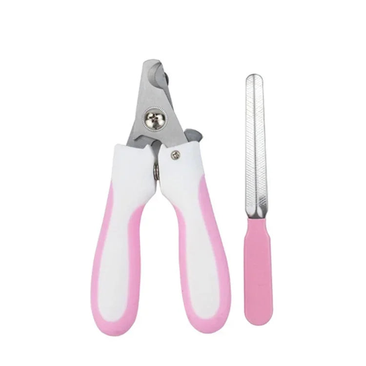 Krallenschere und -polierset für Haustiere, Größe: Klein, Klein Rosa