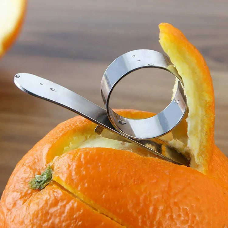 5 Stk. Orangen-Schälmesser aus Edelstahl, 5 Stk. Edelstahl