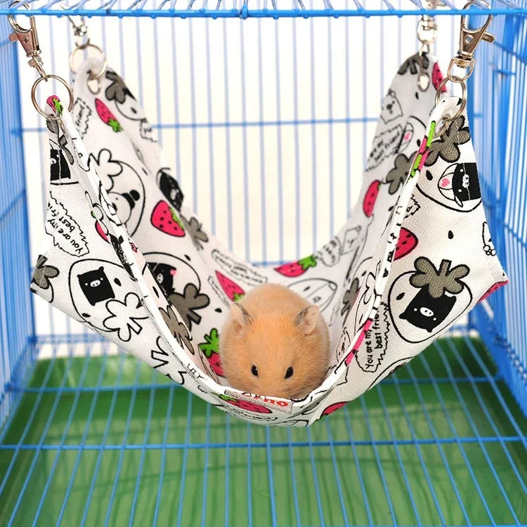 Kuschelige und warme Hängematte für Katzen, Hamster und andere Haustiere, mittelgroß, Größe: 33 x 30 cm, Farbe zufällig ausgewählt.