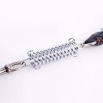 Teleskop-Hundehalsband aus Rindsleder, geeignet für mittelgroße und große Hunde, Größe M, Seillänge: 128 cm, Halsbandgröße: 32–44 cm