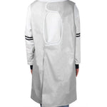 Ärmellose Tierpflege-Schürze, Kosmetikkittel für Tierpfleger, wasserdichte Schürze für Tierhandlungen, Größe: M, Länge: 93 cm, Farbe: Silber