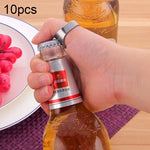10 Stück Ring-Flaschenöffner aus Metall für Bierflaschen und Dosen, Innendurchmesser: 2,2 cm, 10 Stück Ring