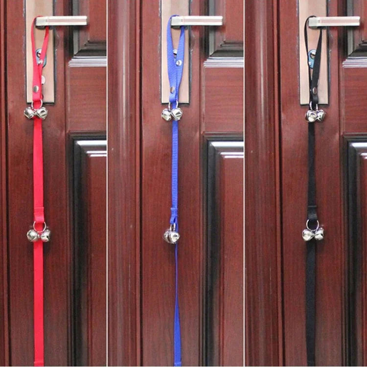 Hundetrainingsglocke aus Nylonseil mit Zugseil, Türklingelleine, Anti-Verlust-Glocke mit 7 Glöckchen