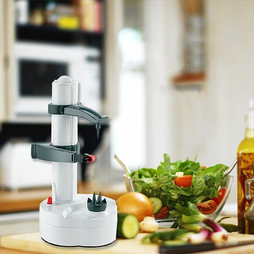 Multifunktionaler elektrischer Obst- und Gemüseschäler aus Edelstahl, automatische Schälmaschine, Trockenbatterie