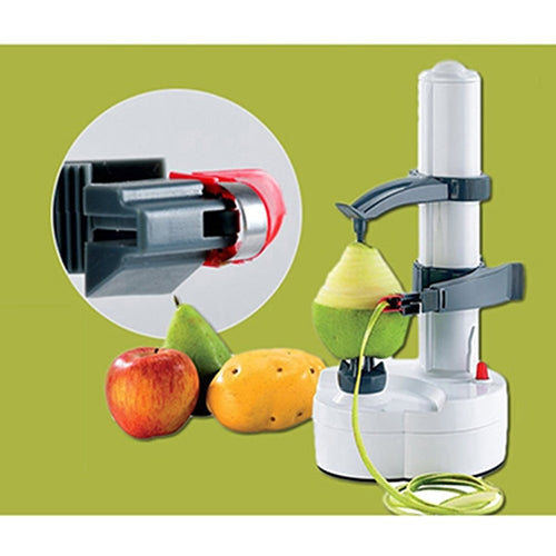 Multifunktionaler elektrischer Obst- und Gemüseschäler aus Edelstahl, automatische Schälmaschine, Trockenbatterie
