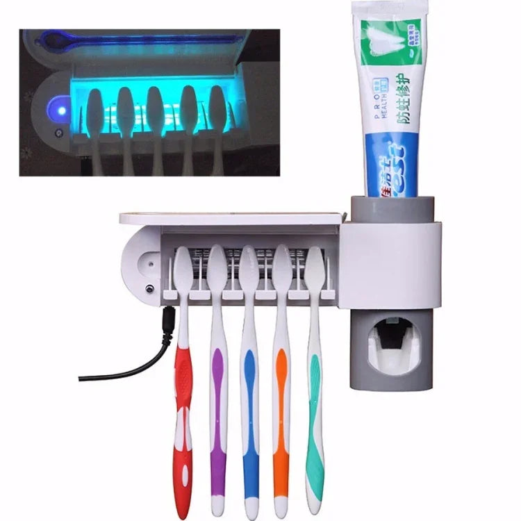 Automatischer Zahnpastaspender Zahn UV-Ultraviolett Zahnbürstensterilisator Aufbewahrungshalter