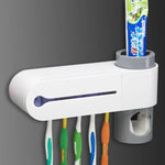 Automatischer Zahnpastaspender Zahn UV-Ultraviolett Zahnbürstensterilisator Aufbewahrungshalter