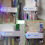 Automatischer Zahnpastaspender Zahn UV-Ultraviolett Zahnbürstensterilisator Aufbewahrungshalter