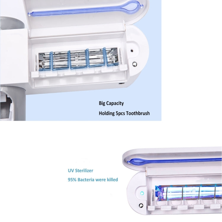 Automatischer Zahnpastaspender Zahn UV-Ultraviolett Zahnbürstensterilisator Aufbewahrungshalter