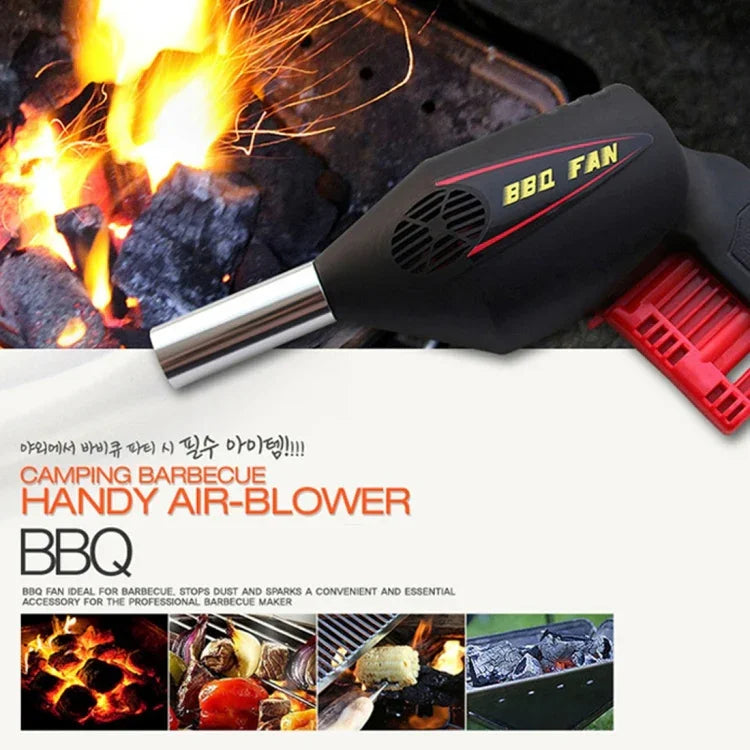 Tragbarer Outdoor-Gebläse-Grillanzünder Handdruck Manueller Grill-Blasebalg
